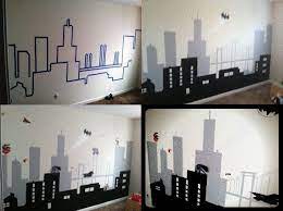 My Gotham City Wall Mural With Wall Clings Batman Room Superhero Room Superhero Bedroom