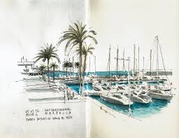 Marbella Port Marbella Urban Sketchers Skyline