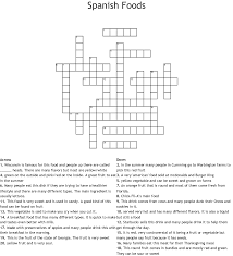 You have to unlock every single clue to be able to complete the whole crossword grid. Spanish Foods Crossword Wordmint
