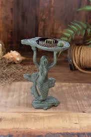 Cast Iron Mermaid with Shell Tray