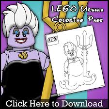Images of ursula from the little mermaid. Free Lego Printable Coloring Page Of Ursula From The Little Mermaid Skgaleana