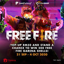 Don't wait and try it as fast as possible! Top Up Rm50 With Jomparking And Win 200 Free Fire Garena Shells Codashop Blog My