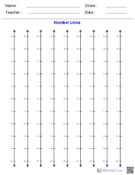 Number Line Worksheets Vertical Number Line Graph Paper