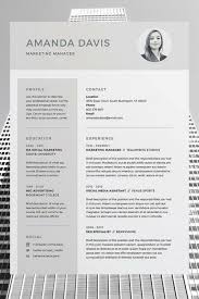 Amanda Resume Cv Template Word Photoshop Indesign Etsy Cv Template Word Cv Template Free Free Cv Template Word