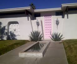 The Famous Pink Door Indian Canyon Palm Springs Original Mid Century Design Mid Century Design Mid Century Doors