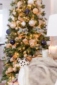 Navy And Gold Christmas Tree Nick Alicia Gold Christmas Tree Decorations Gold Christmas Tree Red And Gold Christmas Tree