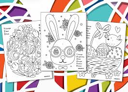 Clown and balloons color by numbers. 3 Color By Number Easter Printables To Keep Your Kids Entertained