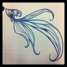 Beautiful Fish Drawing Turn Into Tattoo Maybe Really Pretty Fish Drawings Cool Drawings Drawings