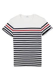 Levi S White Stripe Breton Tee By Levi S White Tee Shirts Menswear Cool T Shirts