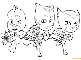 Pj masks coloring page with few details for kids. Holiday Pj Masks Coloring Pages Pj Masks Coloring Pages Free Printable Coloring Pages Online