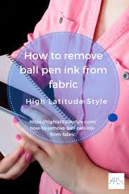How You Can Remove Ball Pen Ink From Fabric
