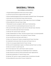 While the beloved game's origins can be traced back to england centuries past, baseball has been the national sport. 59 Best Baseball Trivia Questions And Answers Learn Cool Facts