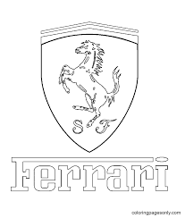 Disegno da colorar antistress italia ferrari 13. Ferrari Logo Coloring Pages Car Logo Coloring Pages Coloring Pages For Kids And Adults