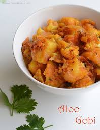 Naan Without Yeast Recipe With Aloo Gobi Raks Kitchen Recipe Aloo Gobi Subzi Recipe Cooking