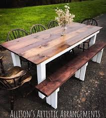 Farm Table Kitchen Table Dining Table Primitive Rustic Farmhouse Decor New Farmhouse Picnic Table Wood Dinner Table Stained Table