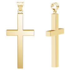 Adored by fashion fans and value seekers alike. Men S Large Fully Solid 14k Gold Calvary Cross Necklace