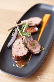 Roasted Lamb Rack With Lady Peas Chanterelles And Romesco Spicy Recipes Food Food Projects