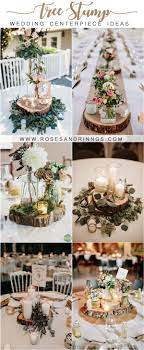 20 Rustic Tree Stump Wedding Centerpieces Roses Rings Part 2 Wedding Centerpieces Pretty Wedding Centerpieces Wedding Centerpieces Diy