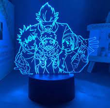 Jujutsu Kaisen Satoru Gojo Yuji Itadori Megumi Fushiguro Nobara Kugisaki Led Lamp Home Decor Gift Pr In 2021 Black Clover Anime Room Decoration Items Gamer Room Decor