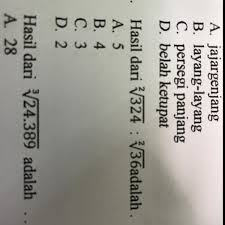 Sehingga kita dapatkan jawaban untuk satuannya adalah 8. Hasil Dari Akar 324 Pangkat 2 Dibagi Akar 36 Pangkat 2 Adalah Brainly Co Id