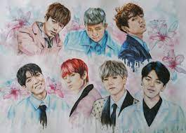 Draw sketches of the bands, and people. Bts Drawing ë°©íƒ„ì†Œë…„ë‹¨ Bts Drawing By Elena Martynyuk Youtube Bts Draw Bts Drawings Fanart Suga
