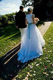 Something Old New Borrowed And Hopefully The Dress Will Be Blue Wedding Blue Dip Dye Dr Turquoise Wedding Dresses Turquoise Wedding Ombre Wedding Dress
