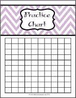 100 practice chart great for a 100 day practicing challenge