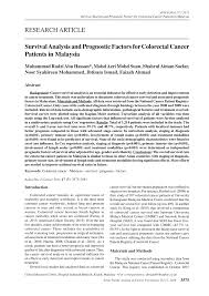 National cancer registry malaysia 2016. Pdf Survival Analysis And Prognostic Factors For Colorectal Cancer Patients In Malaysia