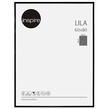 Cadre Lila L 60 X H 80 Cm Pvc Noir Leroy Merlin