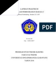Alamat unsika (universitas singaperbangsa karawang) : Laporan Praktikum Pak Ibrahim Unsika Pdf