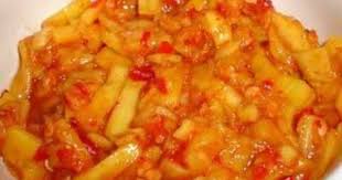 8 cabai rawit 6 cabai merah besar 3 sdm gula merah, sisir 4 sdt gula pasir 1/2 terasi goreng 1 1/2 sdt garam penyedap rasa secukupnya (opsional). Sambal Pencit Berikut Ini Ada Cara Membuat Video Resep Sambal Pencit Bebek Sinjay Mangga Klotok Terasi Ala Bu Kris Jawa Tenga Masakan Indonesia Resep Masakan
