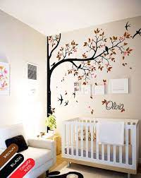 Custom Tree Wall Decal Wall Decor Nursery Wall Mural Decoration Personalized Children Room Corner Tree Nursery Wall Murals Baby Room Decor Nursery Wall Decals