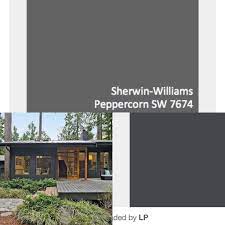Check spelling or type a new query. Cyberspace And Peppercorn By Sherwin Williams For The Adu Gray House Exterior House Paint Exterior Exterior Gray Paint