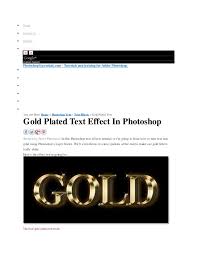I'll start with the steps for setting up the document and adding the initial text. How To Make Gold In Photoshop
