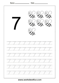 Number Tracing Worksheet 7 Numbers Preschool Tracing Worksheets Preschool Writing