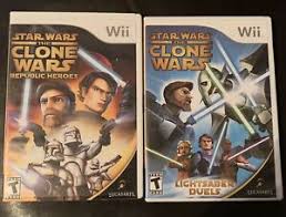 Star wars the clone wars: Star Wars The Clone Wars Republic Heroes And Lightsaber Duels Nintendo Wii Ebay