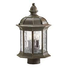Kichler Brunswick 180 Watt 15 38 In Olde Bronze Traditional Post Light Lowes Com Post Lights Outdoor Post Lights Lamp Post Lights