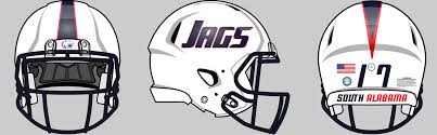 At times during the 1960s, alabama used white helmets on eligible receivers in games at night or when another team??s helmet matched or resembled ours in color. South Alabama Uniform Tracker Helmet History