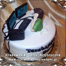 059 Tort Dla Informatyka Z Monitorem Na Urodziny Cake For It Specialist With Computer Monitor Birthday Cake For Him Cake Birthday Cake For Father