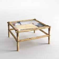 Bamboo nesting triangle end table,set of 3 coffee table george oliver. Bamboo Coffee Table 3d Model For Corona