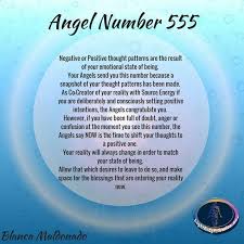 Numerology Spirituality Angel Number 555 Negative Or Positive Thought Patterns Are The Result Of Your Emo 555 Angel Numbers Numerology Angel Number Meanings