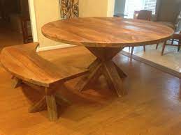 This has resulted in a lot of confusion on the customers' side due to the numerous brands they have to the dining bench is dark brown in color, and it is perfect for use in the kitchen or dining. 5 Ft Round Table With Bench For Sale 1 300 00 Round Table With Bench Dining Table Benches For Sale