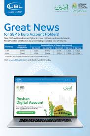 What does ubk stand for in bank? Ubl United Bank Ltd Thinking To Invest In Islamic Naya Pakistan Certificates Great News Now Gbp And Euro Roshan Digital Account Holders Can Invest In Islamic Naya Pakistan Certificates To