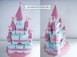 Der kuchen kann für princess oder prince gemacht werden! Kreativer Montag 91 Prinzessinnenschloss Windeltorte Janasbastelecke
