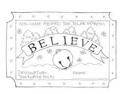 This beautifully executed movie released in 2004 was well received and loved by so many and has become an annual tradition. Polar Express Ticket Coloring Page Google Search Polar Express Activities Polar Express Crafts Polar Express Christmas Party