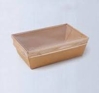Rectangular Kraft Paper Takeaway Food Box Eco-Friendly ...