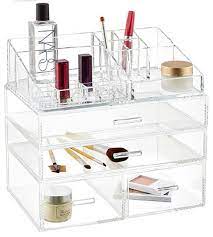 Cosmetic/makeup organizer 4 tier nyc acrylic. Ondisplay 4 Tier La Acrylic Cosmetic Makeup Organizer Contemporary Bathroom Organizers By Vandue Corporation Houzz