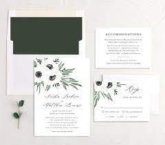 Classic Anemone Wedding Invitations Elli Anemone Wedding Botanical Wedding Invitations Wedding Invitations
