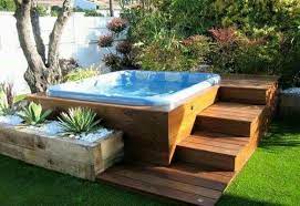 ideas for garden decoration garden hot tubs little piece of me jacuzzihottubs amenagement terrasse terrasse jacuzzi jacuzzi