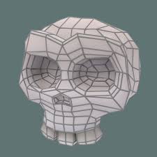 Low Poly Cartoony Human Skull 3d Model Skull Model Human Skull Skull